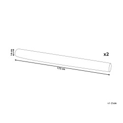 Zestaw 2 poduszek dekoracyjnych GLADIOLUS Boucle 172 x 14 cm Brązowy Jednolity