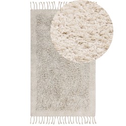 Dywan shaggy bawełniany 80 x 150 cm beżowy BITLIS