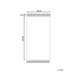 Dywan shaggy bawełniany 80 x 150 cm beżowy BITLIS