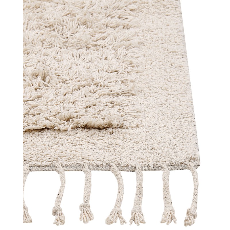 Dywan shaggy bawełniany 80 x 150 cm beżowy BITLIS