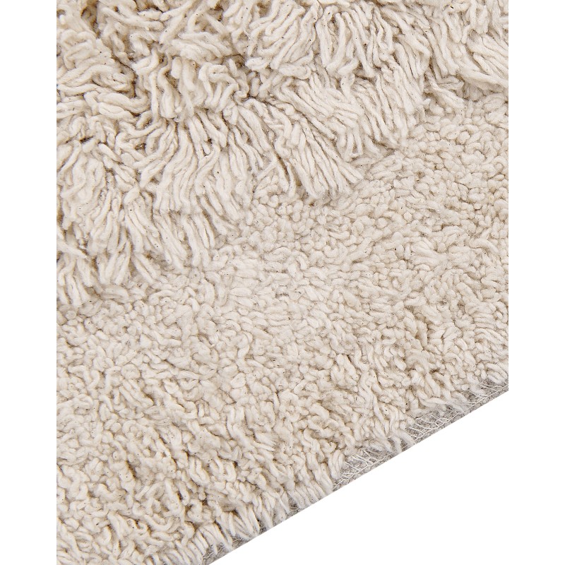 Dywan shaggy bawełniany 80 x 150 cm beżowy BITLIS