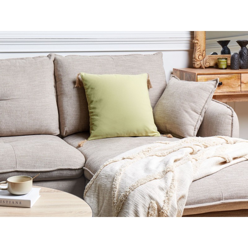 Poduszka dekoracyjna CHMISTAR 45 x 45 cm Oliwkowy Jednolity