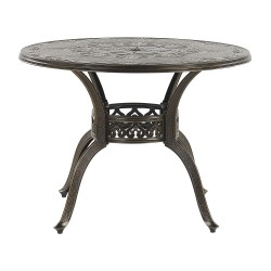 Stół ogrodowy SAPRI 100 cm 100 cm Metal Ciemnobrązowy