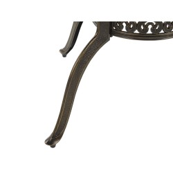 Stół ogrodowy SAPRI 100 cm 100 cm Metal Ciemnobrązowy