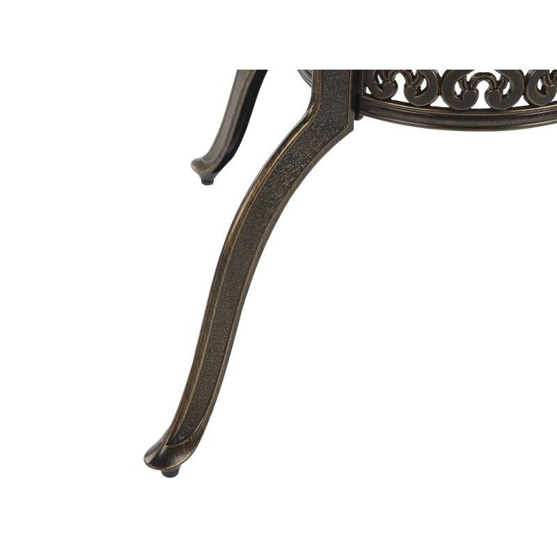 Stół ogrodowy SAPRI 100 cm 100 cm Metal Ciemnobrązowy