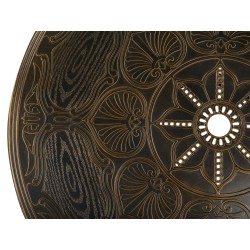 Stół ogrodowy SAPRI 100 cm 100 cm Metal Ciemnobrązowy