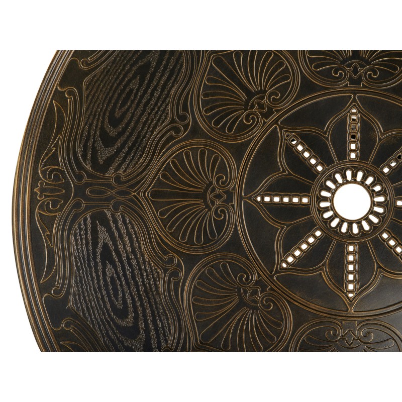 Stół ogrodowy SAPRI 100 cm 100 cm Metal Ciemnobrązowy