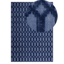 Dywan wiskozowy 140 x 200 cm niebieski CIZRE