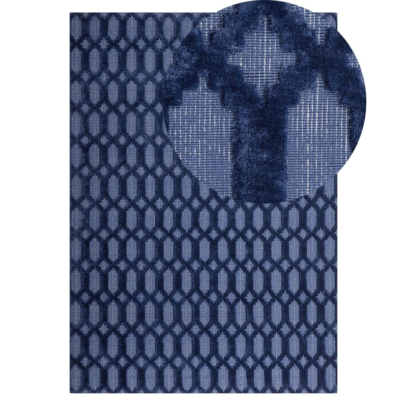 Dywan wiskozowy 140 x 200 cm niebieski CIZRE