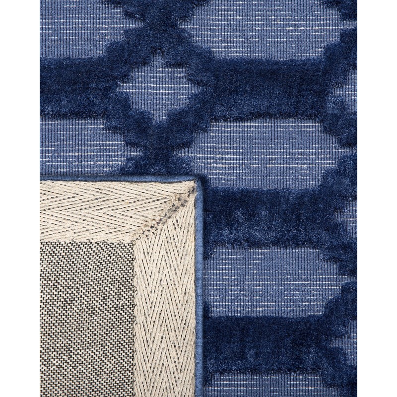 Dywan wiskozowy 140 x 200 cm niebieski CIZRE