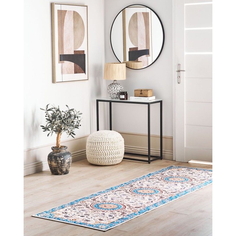 Dywan 80 x 240 cm beżowo-niebieski GORDES