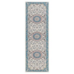 Dywan 80 x 240 cm beżowo-niebieski GORDES