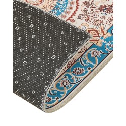 Dywan 80 x 240 cm beżowo-niebieski GORDES