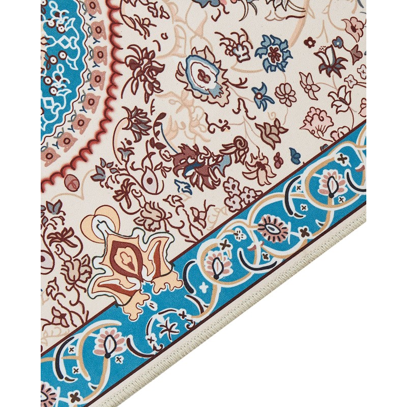 Dywan 80 x 240 cm beżowo-niebieski GORDES