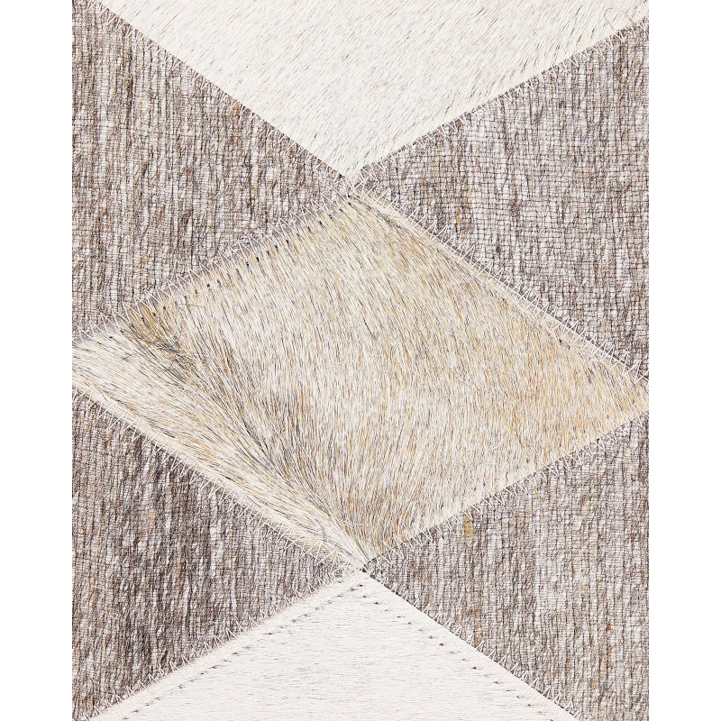 Dywan skórzany 140 x 200 cm beżowo-brązowy SESLICE