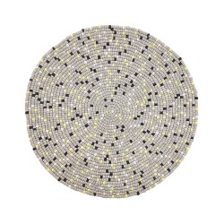 Dywan okrągły z filcowych kulek ⌀ 140 cm jasnoszary PENEK