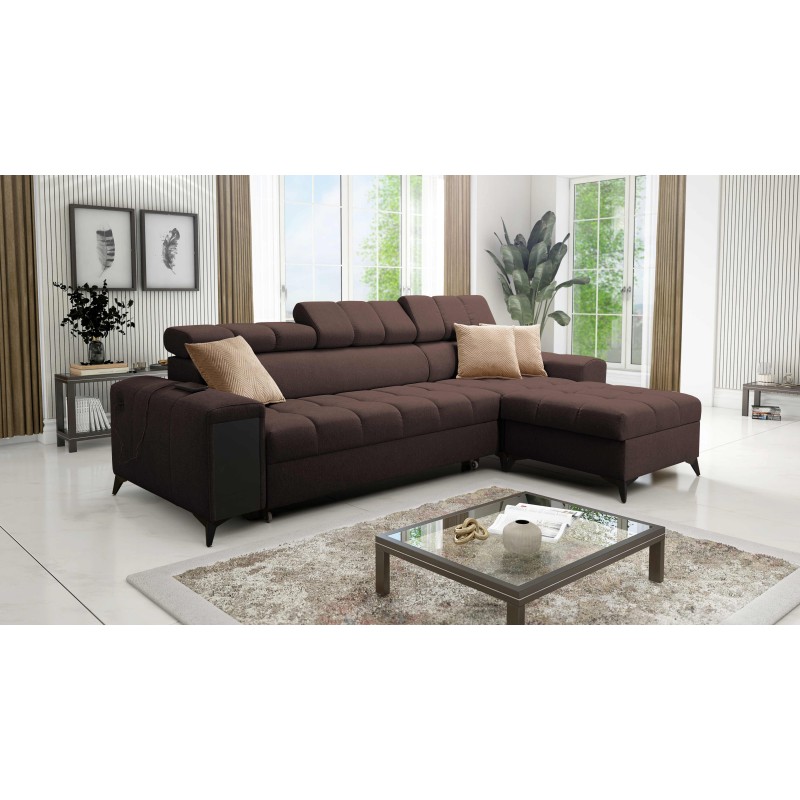 Venna I maxi corner sofa with sleeping function and USB port - Plush, Avra 6