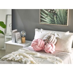 Poduszka dekoracyjna MALNI Welur 20 x 20 cm Różowy Jednolity