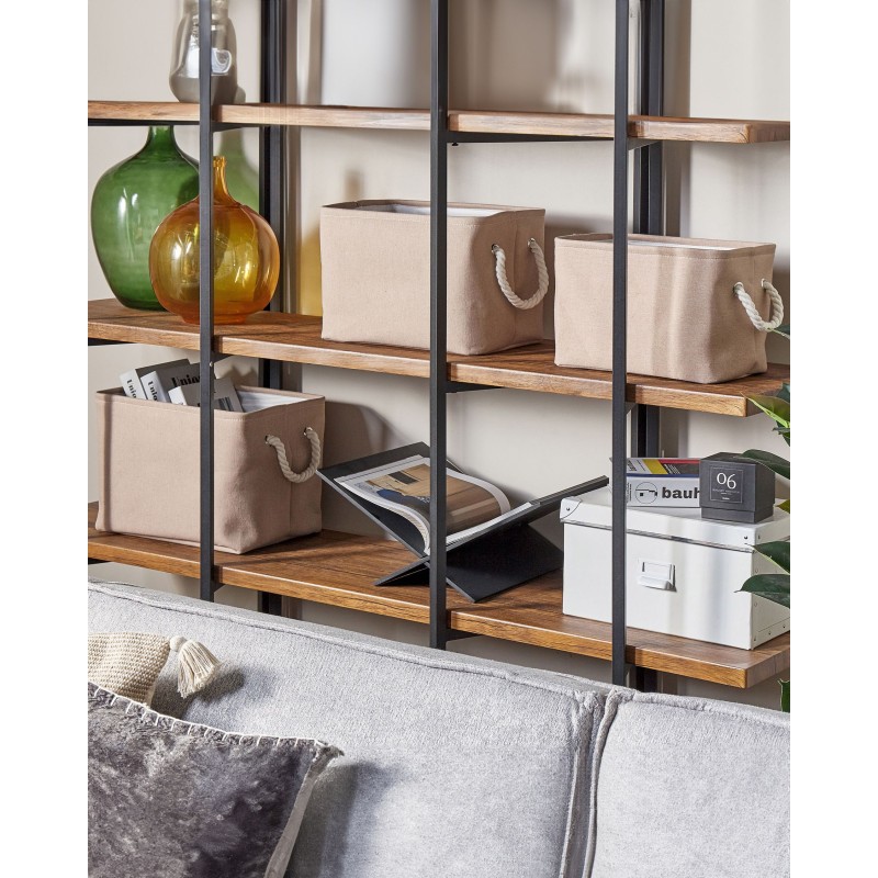 Zestaw 3 koszy DARQAB Bawełna Beżowoszary