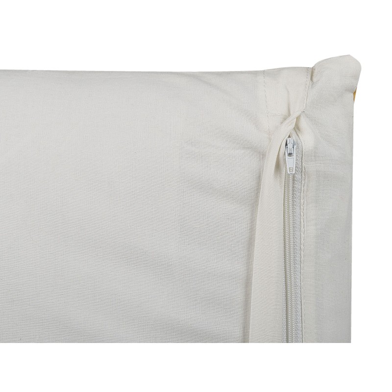 Zestaw 2 poduszek dekoracyjnych CALATHEA Bawełna 45 x 45 cm Żółty Wzór kwiatowy