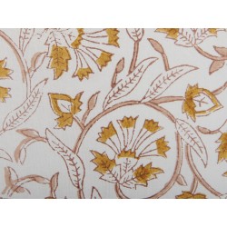 Zestaw 2 poduszek dekoracyjnych CALATHEA Bawełna 45 x 45 cm Żółty Wzór kwiatowy