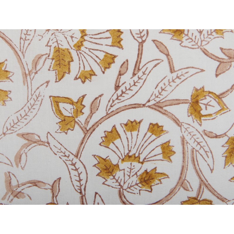 Zestaw 2 poduszek dekoracyjnych CALATHEA Bawełna 45 x 45 cm Żółty Wzór kwiatowy