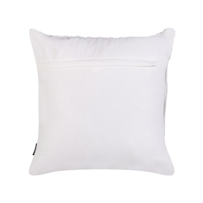 Zestaw 2 poduszek dekoracyjnych BAMIAN Bawełna 45 x 45 cm Złamana biel Wzór geometryczny