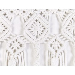 Zestaw 2 poduszek dekoracyjnych BAMIAN Bawełna 45 x 45 cm Złamana biel Wzór geometryczny