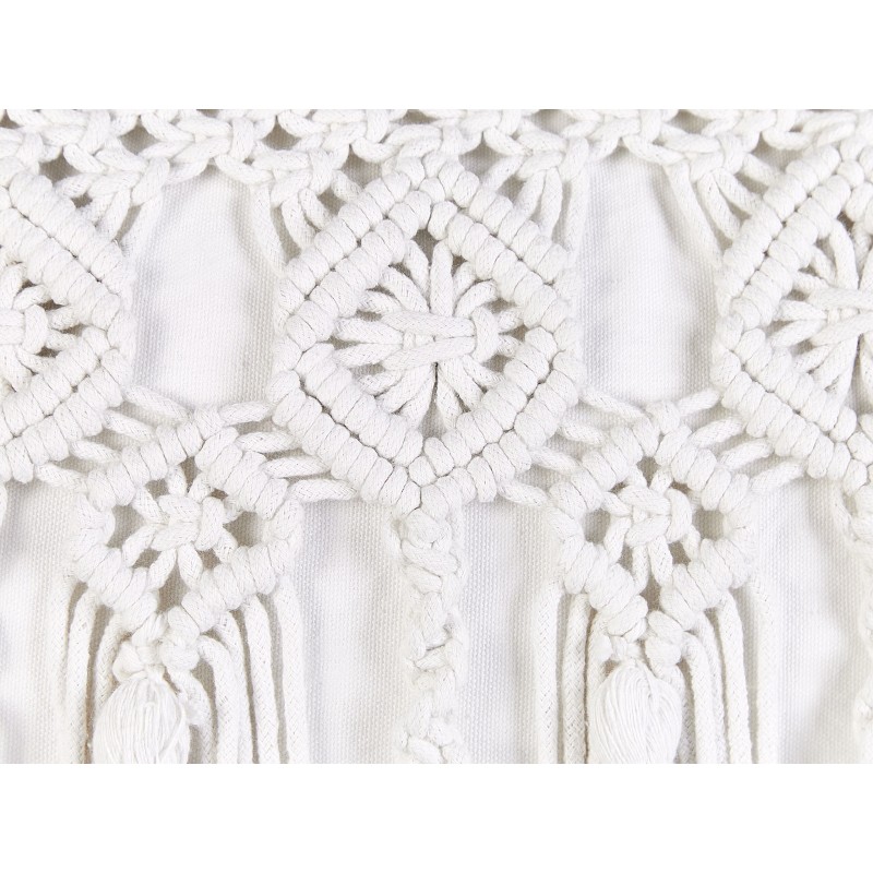 Zestaw 2 poduszek dekoracyjnych BAMIAN Bawełna 45 x 45 cm Złamana biel Wzór geometryczny