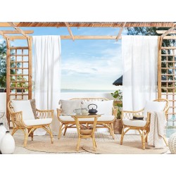 Zestaw ogrodowy ze stolikiem dla 4 osób SIBARI Rattan Naturalny