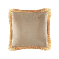 Zestaw 2 poduszek dekoracyjnych POTHOS Welur 45 x 45 cm Beżowy Jednolity