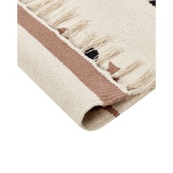 Dywan bawełniany kilim 160 x 230 cm beżowo-czarny NIAVAN