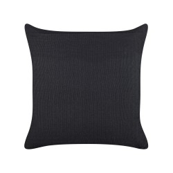 Zestaw 2 poduszek dekoracyjnych OSMUNDA Welur 45 x 45 cm Czarny Wzór kwiatowy