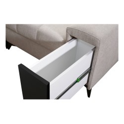 Sofá esquinero Venna I maxi con función de cama y puerto USB - Terciopelo, Avra 17