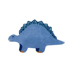 Dywan wełniany dziecięcy dinozaur 100 x 160 cm niebieski TREX