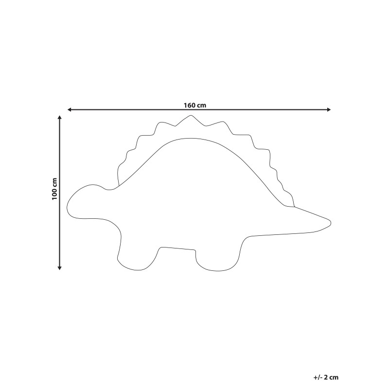 Dywan wełniany dziecięcy dinozaur 100 x 160 cm niebieski TREX