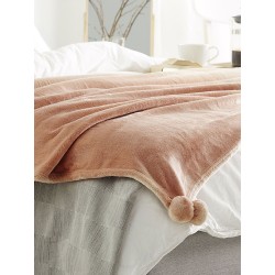 Koc TERKE 200 x 220 cm Jasnobrązowy