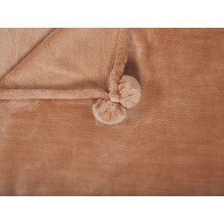 Koc TERKE 200 x 220 cm Jasnobrązowy