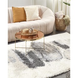 Dywan Shaggy 160 x 230 cm biało-szary MASIS