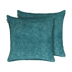Zestaw 2 poduszek dekoracyjnych VERPIS Bawełna 50 x 50 cm Lazurowy Jednolity