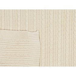 Koc ANAMUR Bawełna 110 x 180 cm Beżowy