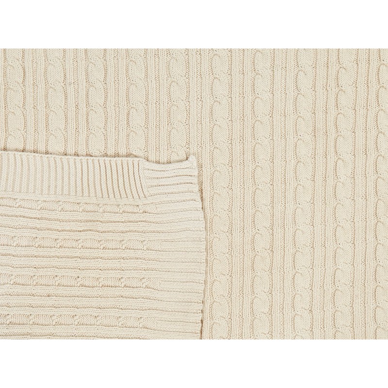Koc ANAMUR Bawełna 110 x 180 cm Beżowy