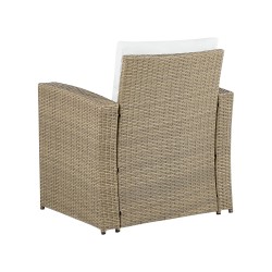 Zestaw ogrodowy ze stolikiem dla 4 osób LUCA Technorattan Jasnobrązowy