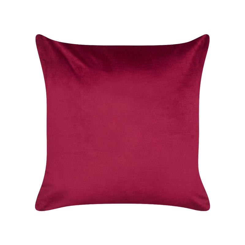 Zestaw 2 poduszek dekoracyjnych GOLDSPRUCE Welur 45 x 45 cm Czerwony Wzór świąteczny