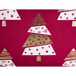 Zestaw 2 poduszek dekoracyjnych GOLDSPRUCE Welur 45 x 45 cm Czerwony Wzór świąteczny