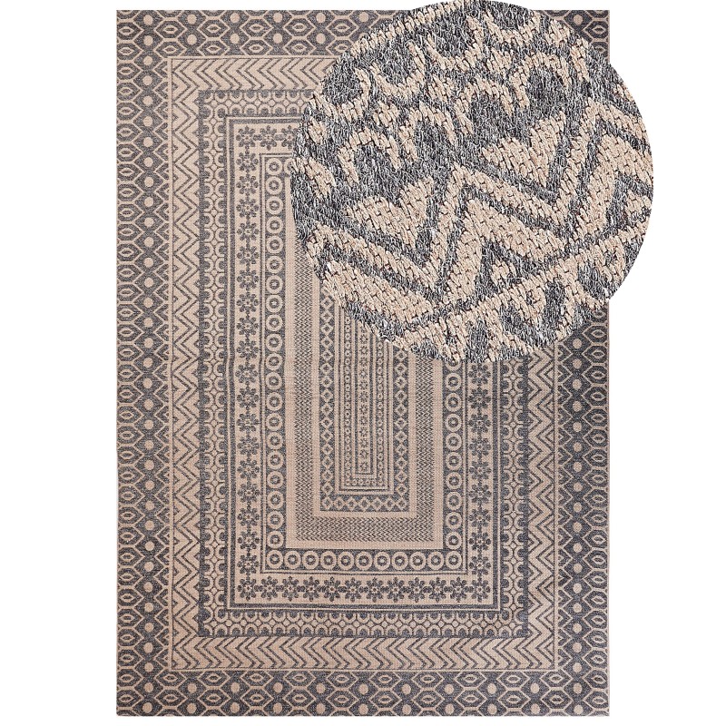 Dywan 160 x 230 cm beżowo-szary BAGLAR