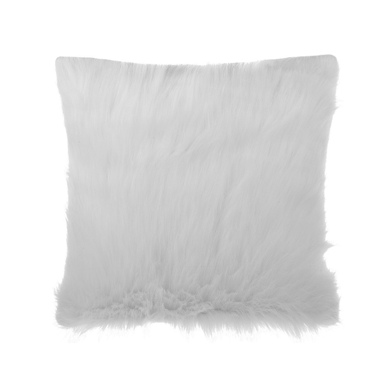 Zestaw 2 poduszek dekoracyjnych DAISY Sztuczne futro 45 x 45 cm Jasnobeżowy Jednolity