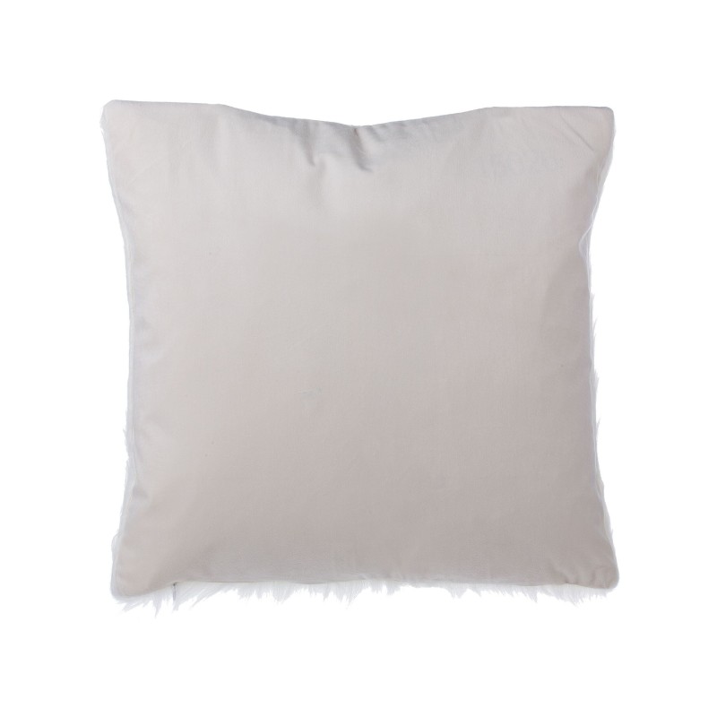 Zestaw 2 poduszek dekoracyjnych DAISY Sztuczne futro 45 x 45 cm Jasnobeżowy Jednolity