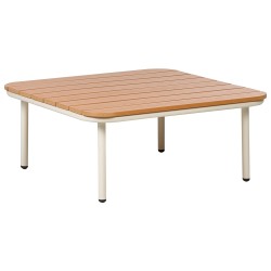 Stolik kawowy ogrodowy SENISE 74 cm 74 cm Metal Brązowy