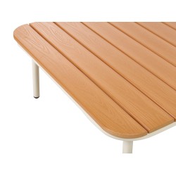 Stolik kawowy ogrodowy SENISE 74 cm 74 cm Metal Brązowy